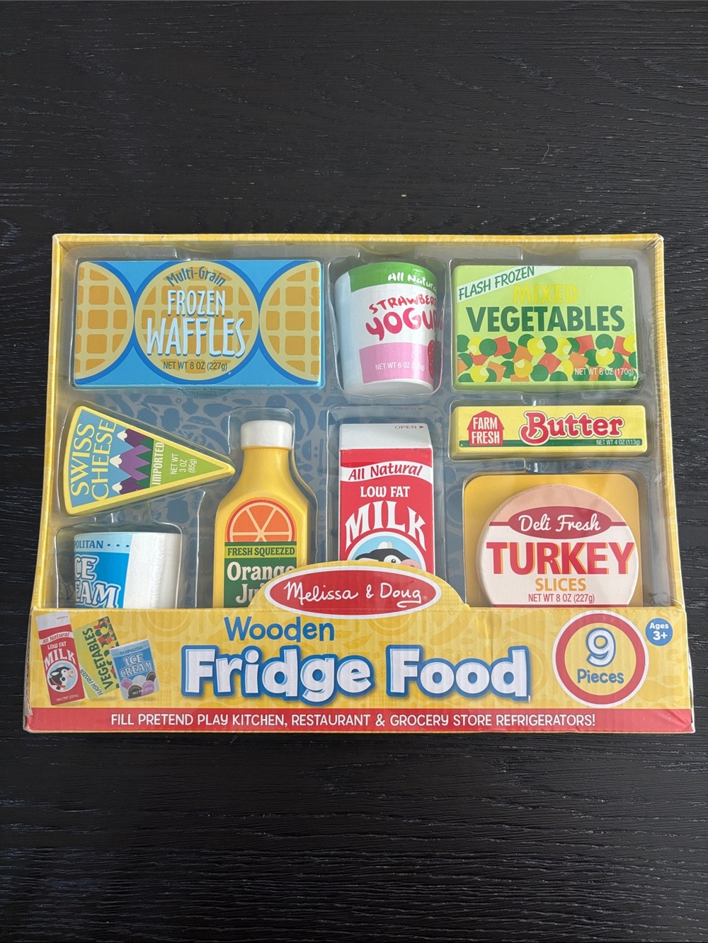 Melissa & Doug Fridge Food Playset  - Condiments Set AND Fridge Food Set